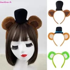 liweikeaa Ear Plush Hairhoop Adulto Carnavais Hairband Para Reunião Férias
