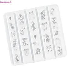 Molde Silicone Resina Adesiva Weikeaa Formas Coelho E Morango
