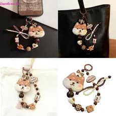 Liweikea Criativo Feltro Cão Frisado Corrente Chaveiro Decorativos Charme PVC Chave Pingente Para Estudant