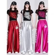 Dança coreana kpop menina grupo traje vestindo terno jazz jazz dança curto quente menina topo brilhante traje de dança q