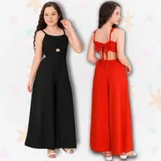 Macacão Infantil Feminino Menina Pantalona Alça Amarração Festa Casual Elegante Chic