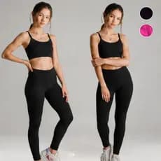 Conjunto Fitness Infanto Juvenil Menina Top e Calça Legging Academia Treino Look Esportivo