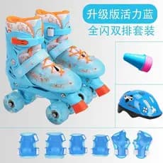 Bebê dupla fileira patins patins patins de quatro rodas crianças patins de duas fileiras meninas meninos proteção 5.2