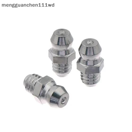 meng 10 Unidades 201 Acessórios De Bico De Graxa Hidráulica M6 De Aço Inoxidável Para Rolamento [COD]