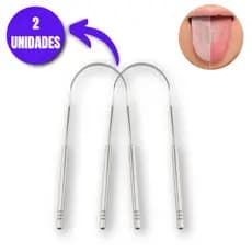 1/2/3 Limpador de Lingua Removedor Aço Inox mal hálito LUCKY BAZAR