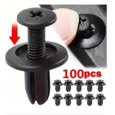 Rebites De Plástico Para Pára-Choques  Carro Fixadores De Parafuso Lamas Pretos Clipes Fixação Diversos Modelos Veículos