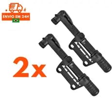 Kit 2x Mini Bomba de Ar de Mão Portátil para Bicicleta 80 PSI Encher Pneu Compacta e Leve