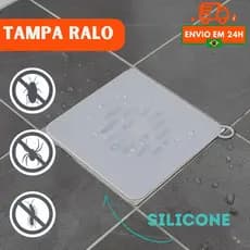 Tampa Protetora Ralo Silicone Vedação Anti Insetos, Mau Cheiro e Água Parada Para Banheiro e Cozinha