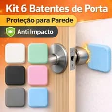 Batente de Porta Infantil Adesivo Silicone 4cm Protetor Parede Anti Impacto Maçaneta Porta Silicone