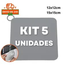 Kit 5 Unidades Protetor Ralo Chão Silicone Vedação Insetos Sujeira e Água Parada Banheiro e Cozinha