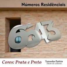 Número Residencial ACM 16cm com Fita Dupla Face - Letras e Números para Casa e Comércio