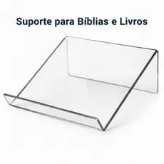 Suporte de apoio para Biblia e Livros - Porta Livros Leitura e Estudo de Acrílico