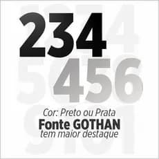 Kit com 2 Números Residenciais em ACM 12cm - Preto ou Prata - Pronto com dupla face