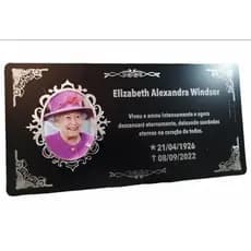 Placa para Lápide Especial 50x35cm em Aluminio com Gravação a Laser