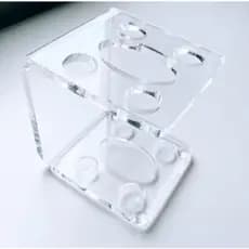Porta Escova De Dentes Acrílico Cristal Organizador De Pia Banheiro Suporte Pasta
