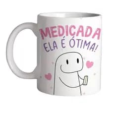 Caneca bentos amigas medicada ela é ótima personalizada porcelana