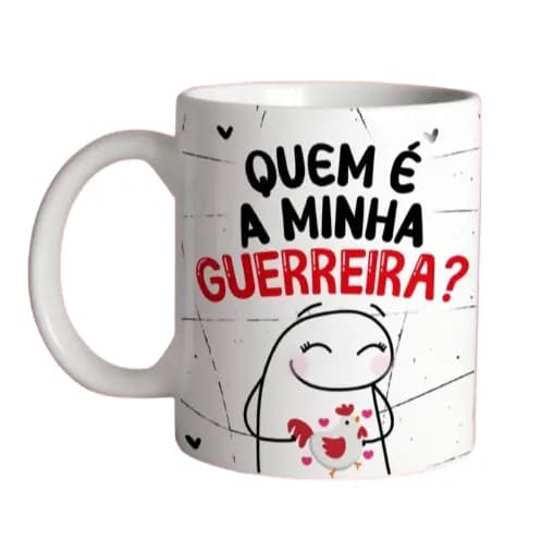 Caneca bentos quem é minha guerreira porcelana