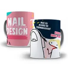 Caneca profissão bentos Nail Design personalizada com seu nome