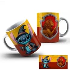 Caneca Personalizada Stitch Casa Harry Potter COM NOME