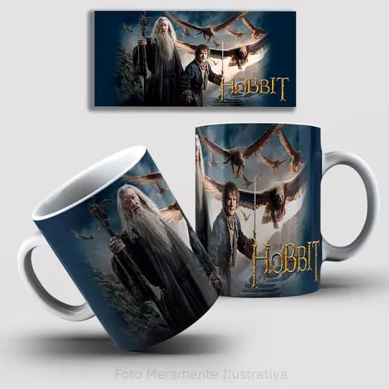 Caneca Personalizada O Hobbit porcelana 325ml