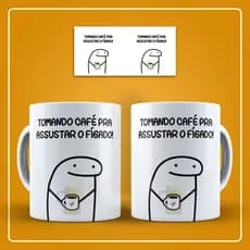 Caneca bentos tomando café para assustar o figado porcelana personalizada