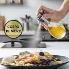 Borrifador pulverizador de Óleo e Azeite 200ml, Spray de Vidro, Galheteiro de Vidro