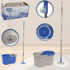 Mop Giratório 360° com Balde Duplo, Prático, Eficiente para Limpeza Doméstica