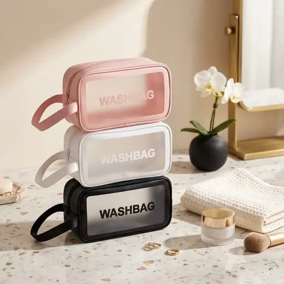Necessaire Organizadora com Alça Porta Maquiagem e Viagem, Cor Sortida