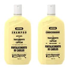 Shampoo e Condicionador Fortalecimento Gota Dourada - Embalagem Econômica de 430ml cada