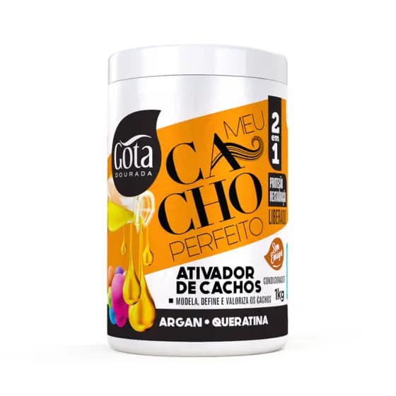 Ativador de Cachos Gota Dourada -  Óleo de Argan e Queratina