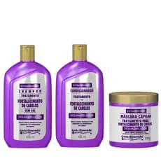 Kit Shampoo e Condicionador Desamarelador 430 ml + Máscara Desamarelador 500 g Gota Dourada