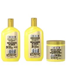 Kit Shampoo e Condicionador Extraordinário 430 ml + Máscara Extraordinário 500 g Gota Dourada