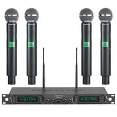 Phenyx Pro PTU-5000-4H Sistema de microfone sem fio de 4 canais profissional de frequência fixa