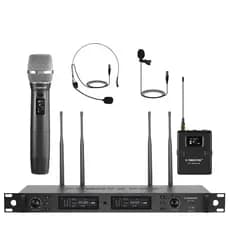Sistema de microfone duplo sem fio Phenyx Pro PTU-2U-1H1B True Diversity