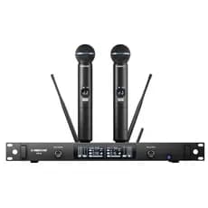 Sistema de Microfone Sem Fio UHF Phenyx Pro PTI-2 Dois Mics RF Adaptativo e Função Talkback