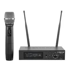 Phenyx Pro PTU-1U Sistema de microfone sem fio True Diversity Auto Scan UHF Microfone dinâmico