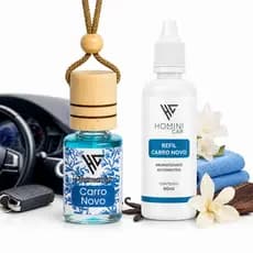 Cheirinho de Carro + Refil 60ml Aromarías - Aromatizador de Carro Perfume Automotivo Premium