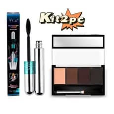 Máscara para cílios a prova d'água T&G Tango RÍMEL 4D + Sombra Para Sobrancelhas Ruby Rose HB9354