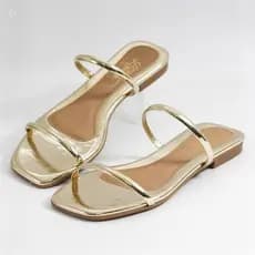 Sandália Rasteirinha Feminina Básica Sofisticada verniz Sandália Feminino Adulto Chinelo Feminino