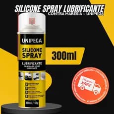 Silicone Spray Lubrificante 300ml Unipega Multiuso Protege Elimina Rugidos Brilho Couro Carro Banco