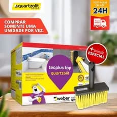 Impermeabilizante Tecplus Top Quartzolit 18kg Cozinha BanheirosLavanderia Mais Pincel Trincha