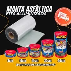 Fita Manta Asfaltica Adesiva Telhados Escolha o Tamanho DRYKO Reparo Em Telhados AntiGoteira e Furos