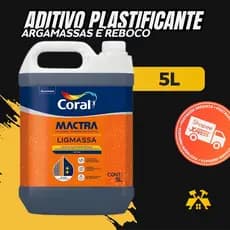 LigMassa 5L Mactra Aditivo para Argamassa de reboco Preparo de Superficie