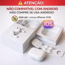Fone de Ouvido Sem Fio Airpods PRO3 Com Cancelamento De Ruído Bluetooth  Pop-Up para iOS  E Android