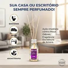 Premisse Difusor de Aromas Amora Essência Banheiro Casa Cheirinho Fresco 100ML Pequeno Vareta