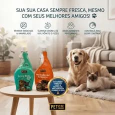 Kit PETisse Neutralizador e Limpa Xixi Limpa Manchas Eliminador de Odor Cãe Gatos Premium