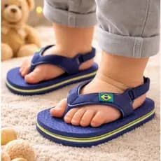 Chinelo Criança com Elastico menino confortável macio leve Baby Marca própria Menino