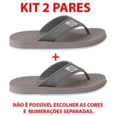 Kit 2 Chinelo Masculino Barato - Chinela Masculina Chinelo Masculino Antiderrapante Cinza
