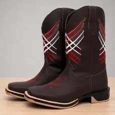 Bota Texana Masculina Country Cano Alto Barretos Em Couro Sola Jump Novidade