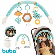 Móbile para Carrinho Magic Dino Buba – Com Mordedor, Espelhinho e Brinquedos Removíveis (+4m)
